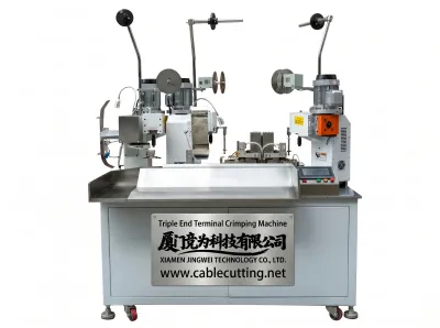全自動三頭端子壓接機 高效能端子鉚接 WPM-189 - 自動電線壓接機