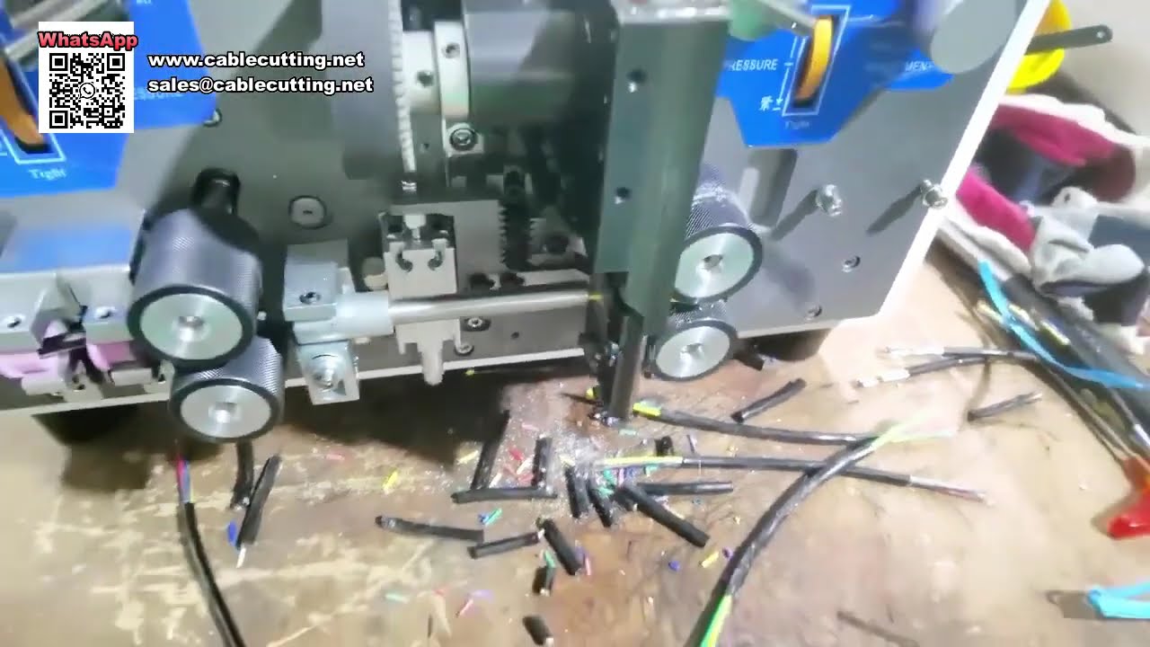 5 Core Cable Inner and Outer Jacket Stripping Machine  Multi Layer Wire Processing