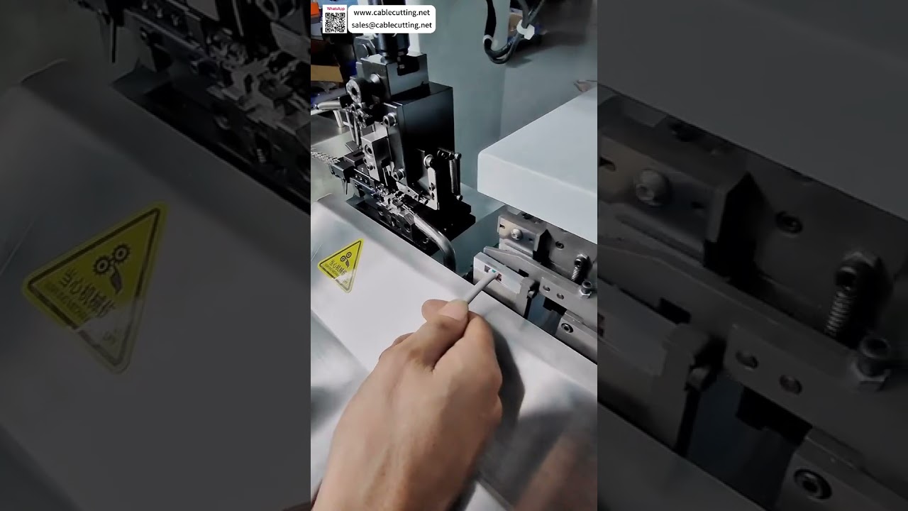Barbed Terminal Multi Core Wire Single Step Stripping & Crimping Machine  Harness Factory - Shorts