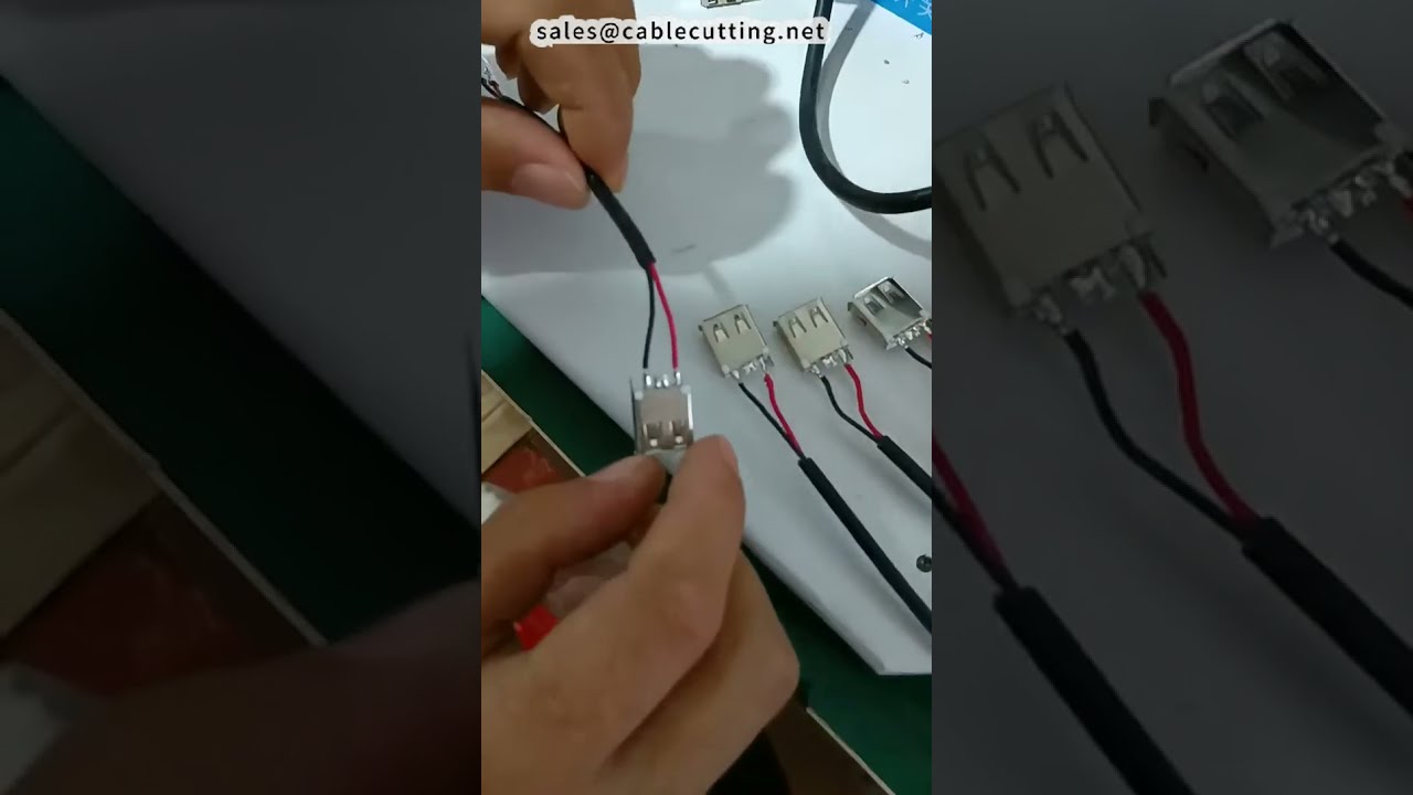 2 Pin USB A母座連接器焊接｜可選橋接焊接機｜工廠設備